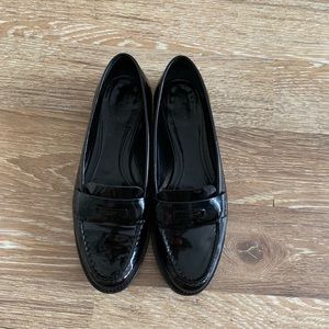 Black Patent Leather Burberry Flats